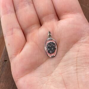 Vintage Wells 925 Sterling Silver Pink Enamel Baby Girl Pendant Bracelet Charm